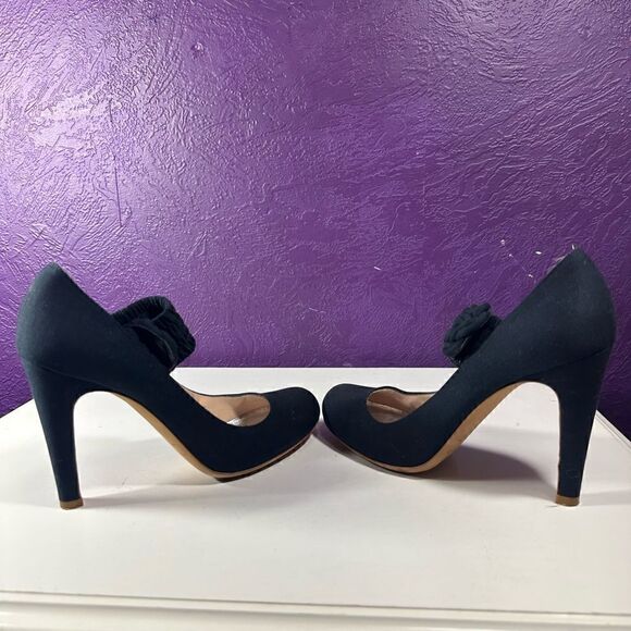 Marc by Marc Jacobs Black Stretchy Band Rope Floral Heels - Picture 5 of 8